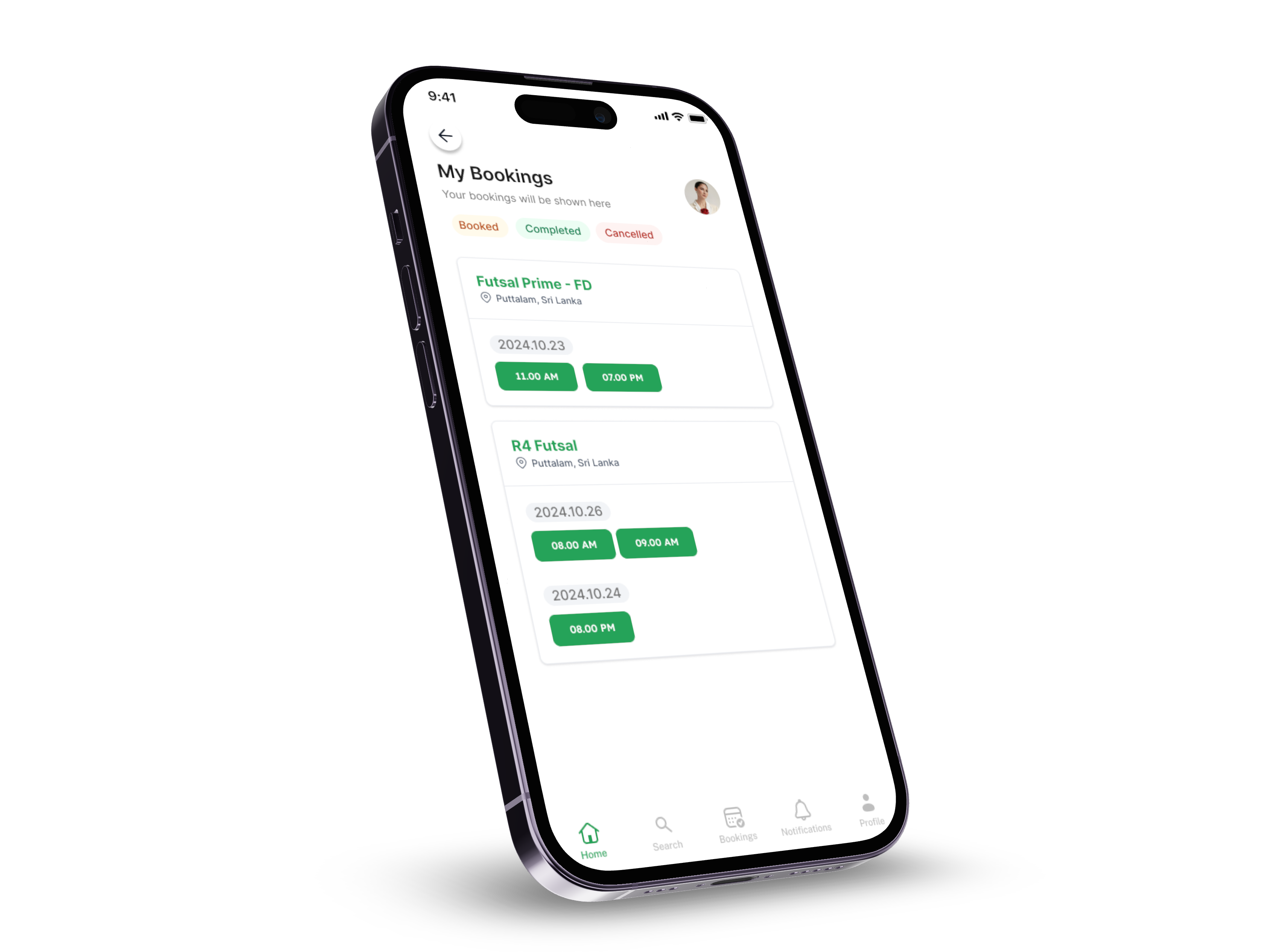Booking management dashboard